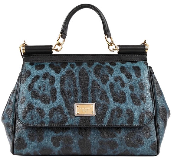 Dolce & Gabbana Leopart sininen Sicily laukku