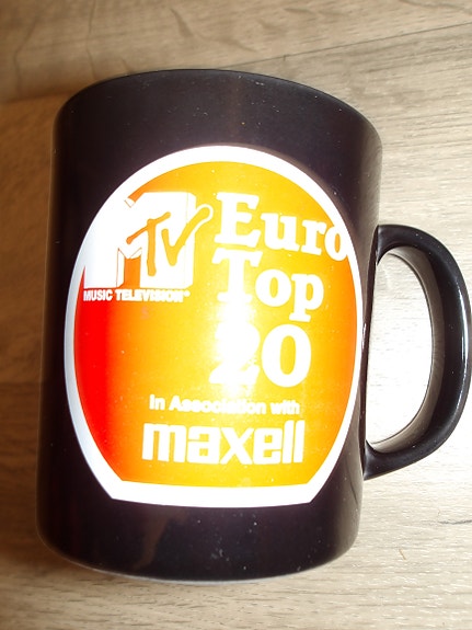 Vintage muki MTV Music Television Euro Top 20 in association with Maxell