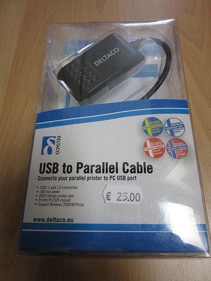 Deltaco USB rinnakkaisportti liitäntä