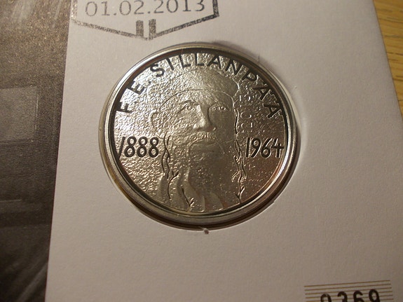 SUOMI, 10 euro 2013 F.E.Sillanpää , Hopea, Proof