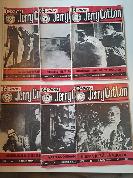 Jerry Cotton lehtiä 1970-luvulta