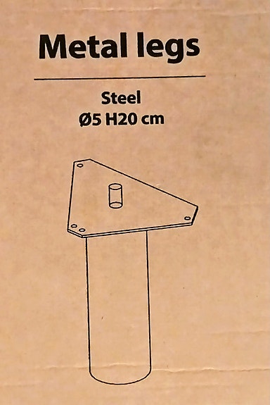Kestävät metalliset sängyn jalat 20 cm JYSK, 4 kpl