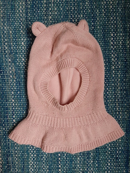 HM 74 80 pipo kypäräpipo kypärämyssy nalle fleece pinkki