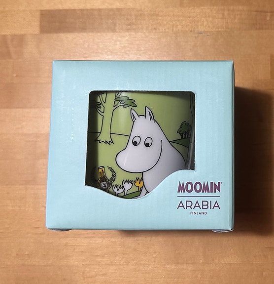 Muumipeikko muki 80v juhlapakkaus Muumimuki Muumi Moomin Arabia