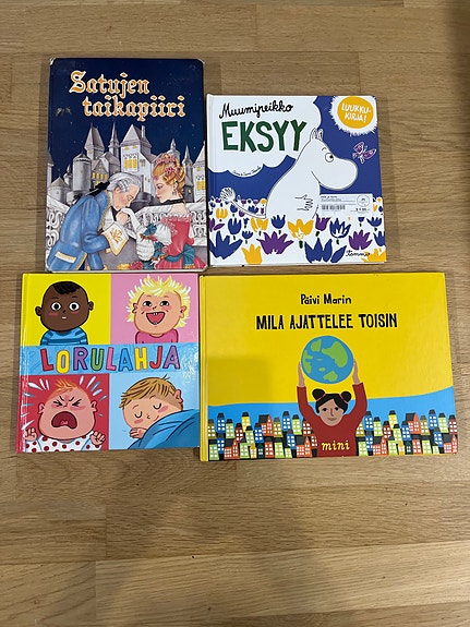Lasten kirjoja edullisesti, alk 1e: mm. Satujen taikapiiri, Muumipeikko Eksyy
