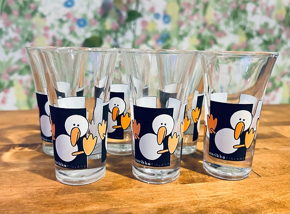 6x Aarikka Allu -snapsilasit, lahjaksi
