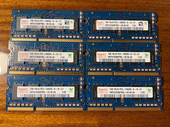 MacBook / MacBook pro / Mac Mini muistikampoja 6 kpl