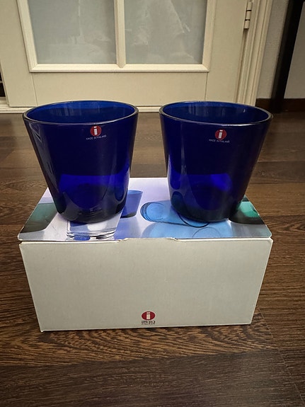 Iittala Kartio juomalasi 2 kpl koboltinsininen