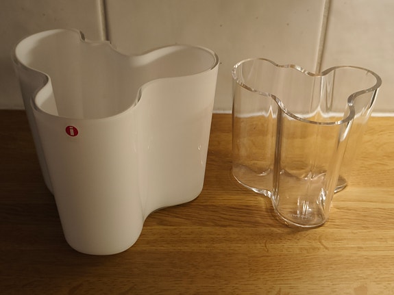 Aalto maljakot valkoinen 120mm,kirkas 95mm