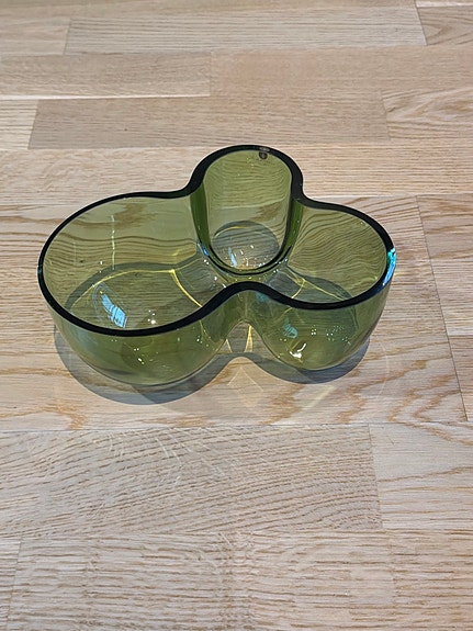 Iittala Asla koristekulho vihreä lasi