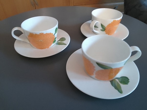 Marimekko / Iittala Primavera oranssit kahvikupit (3kpl)