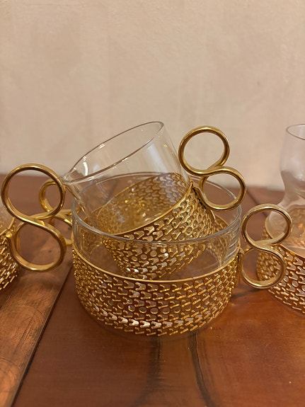 Teelasit, sokerikko ja kermakko, Iittala