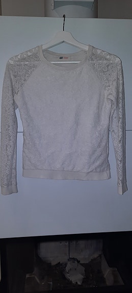 H&M lasten paita 146/152 valkoinen