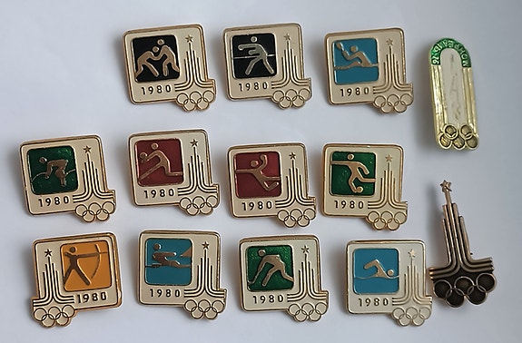 Pinssejä Moskovan olympialaisista 1980