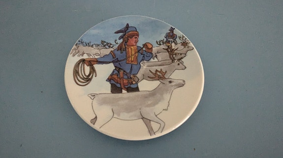 Arabia Talvi Lapissa Seinälautanen (1995, Toivo G. Utriainen)