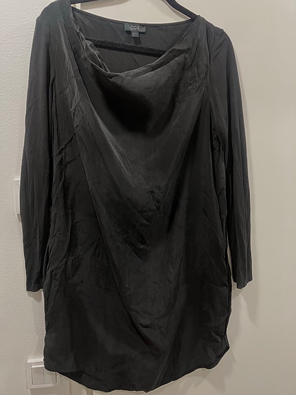 COS Cupro Silk Feel Long Sleeve Tunic Dress 42