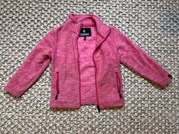 Lasten fleece takki (koko 86/92, vaaleanpunainen, tytöt)