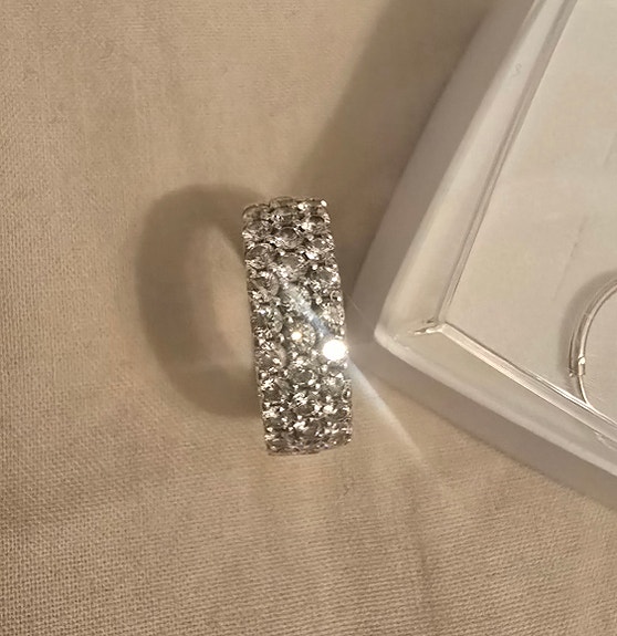 Timanttisormus, valkokultaa, 1,55ct