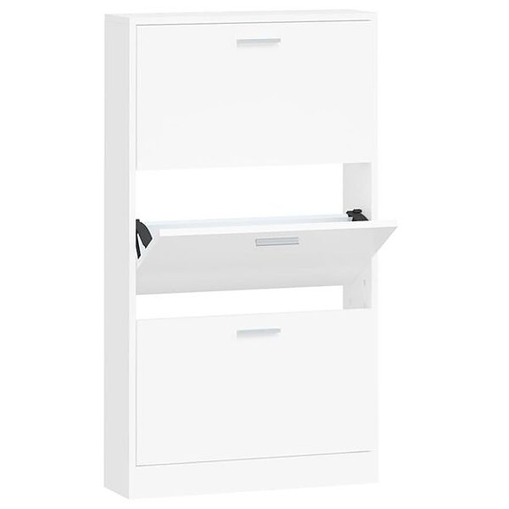 vidaXL Kenkäkaappi valkoinen 59x17x108 cm tekopuusta(sku342526