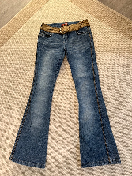 Vintage vero moda y2k farkut, bootcut housut vyöllä