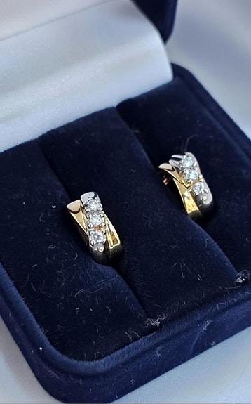 💎Kultaiset timanttikorvakorut, kotimaiset