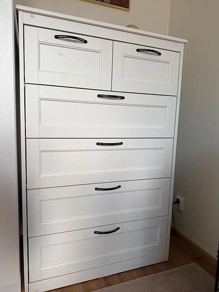 IKEA SONGESAND lipasto 6 laatikkoa valkoinen 82x126 cm