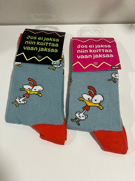 Jos ei jaksa -kanasukat miehelle ja naiselle