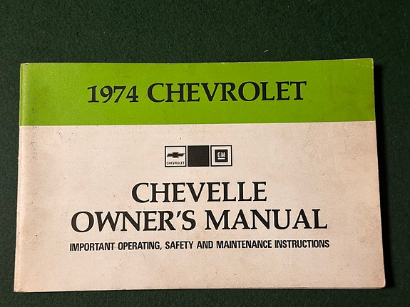 Chevrolet Chevelle Käyttöohjekirja 1974