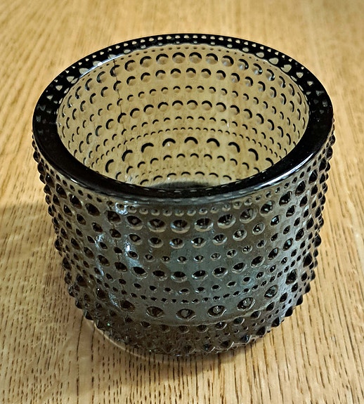 Iittala Kastehelmi kynttilälyhty 64mm harmaa