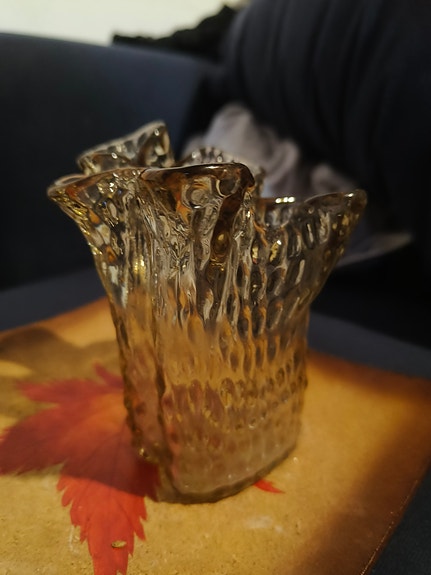 Riihimäen Lasi Muurla maljakko ja kynttilänjalka lasia