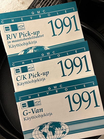 Chevrolet 1991 autojen alkuperäisiä ohjekirjoja