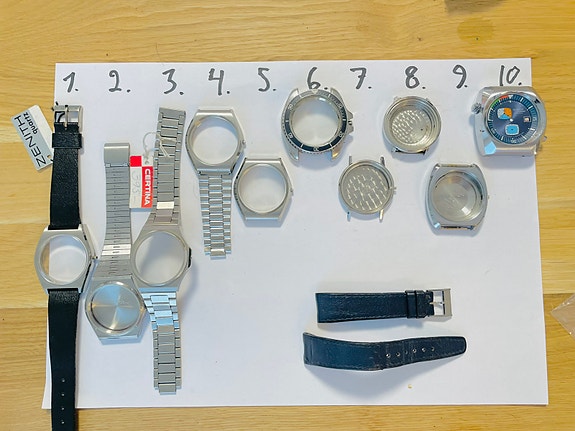 Zenith, Certina, Omega, Heuer ym kellon kuoria