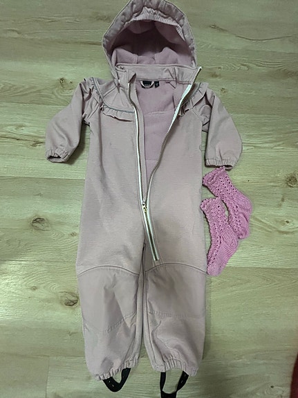 Name it Vaaleanpunainen haalari tytöille koko  86
