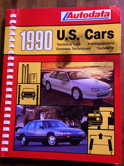 Autodata USA 1990 autot säätöarvokirja