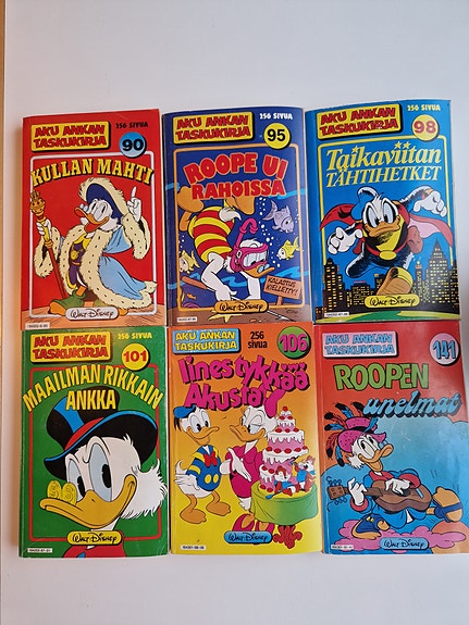 AKU ANKAN TASKUKIRJAT 1980-90-luvuilta