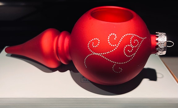 Partylite punainen joulukoriste somiste tuikkivalle P90384R