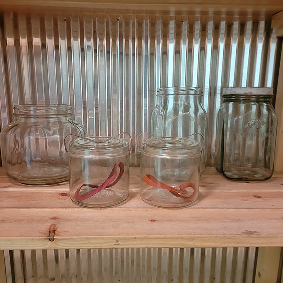 Riihimäen lasipurkit, yht. 5kpl, 2L + 3K + 0.7 L