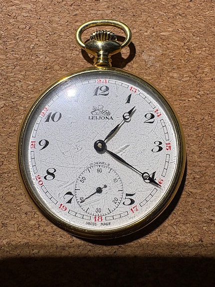 Vintage Leijona Swiss taskukello – mekaaninen, 17 jewels