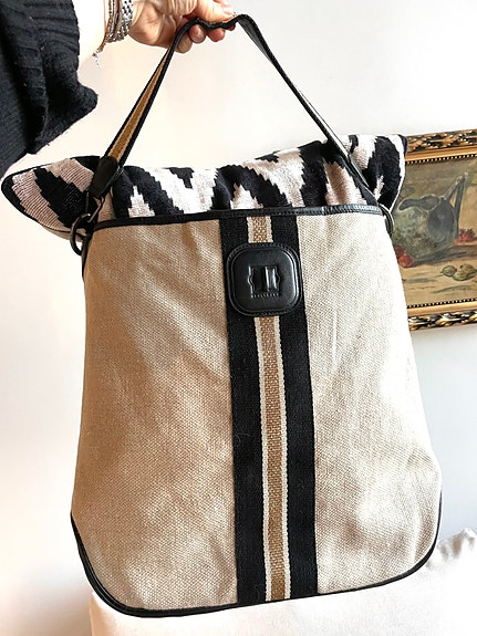 Longchamp olkalaukku, pellava & nahka, uusi