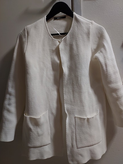 Gina Tricot Neuletakki Valkoinen XS Puuvilla