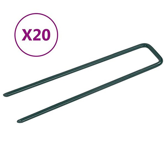 vidaXL Keinonurmen naulat 20 kpl U-muoto rauta(sku315795