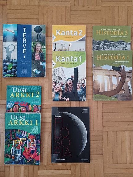 Kanta 1-2, Uusi Arkki 1-2, Historia 1 ja 3, Filosofia 2, Terve 1