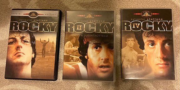 Rocky 1 , 2 , 4 ( 3 x DVD paketti )