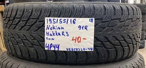 195/55R16 Nokian HKPL R3 91R kitka 5-6mm DOT18 2KPL
