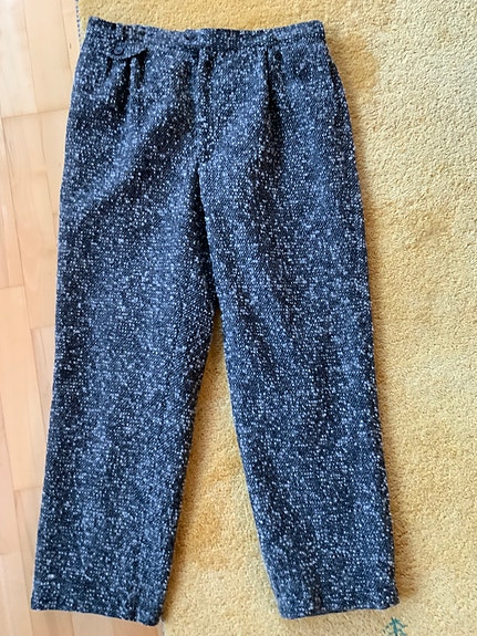 Vintage vuorelliset housut, 65 % villa, Dixi-Coat, 1970-80,koko 44