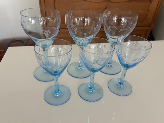 Vanhat viinilasit, 6 kpl