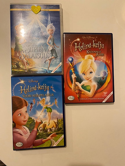 Disney Helinä-keiju DVD-elokuvat 3 kpl