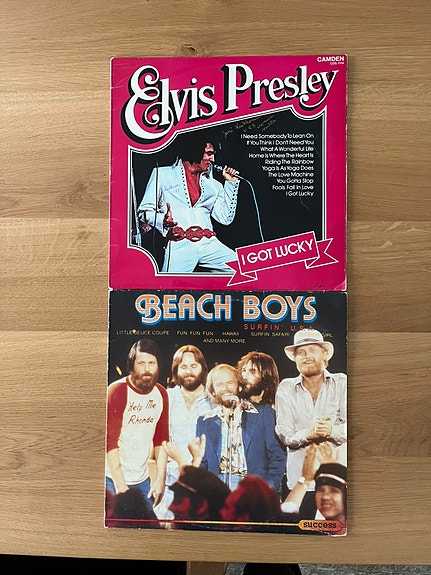 Elvis Presley/Beach Boys LP levyt