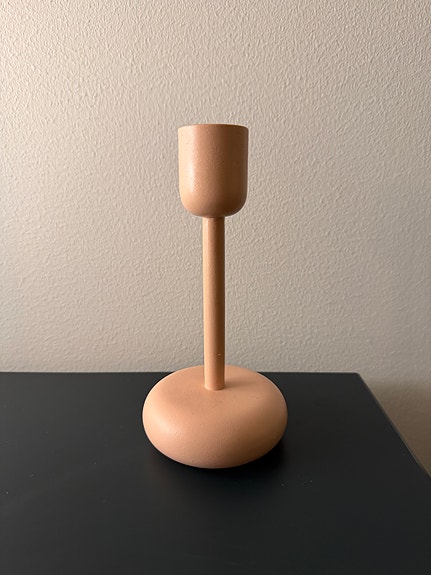 Iittala kynttilänjalka vaaleanpunainen