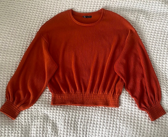 Zara oranssi neule koko S